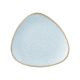 CHURCHILL STONECAST DUCK EGG BLUE AZZURRO PUNTINATO PIATTO TRIANGOLARE CERAMICA VETRIFICATA
