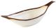 WHITE & BROWN BOWL OVALE CM 42X14X10 ART.44478-34