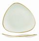 CHURCHILL STONECAST BARLEY WHITE BIANCO ORZO PUNTINATO PIATTO TRIANGOLARE 