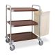 CARRELLO PORTABIANCHERIA 3 PIANI CON REGGISACCO CM 87X52 H121 ART.4402