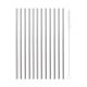 PADERNO CONFEZIONE 12 CANNUCCE DRITTE ACCIAIO INOX CM 0,60 H 21,5